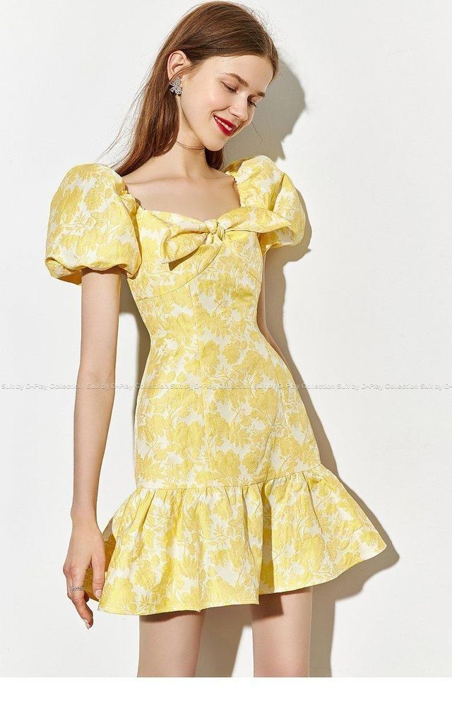 Floral Puff Sleeve Mini Dress